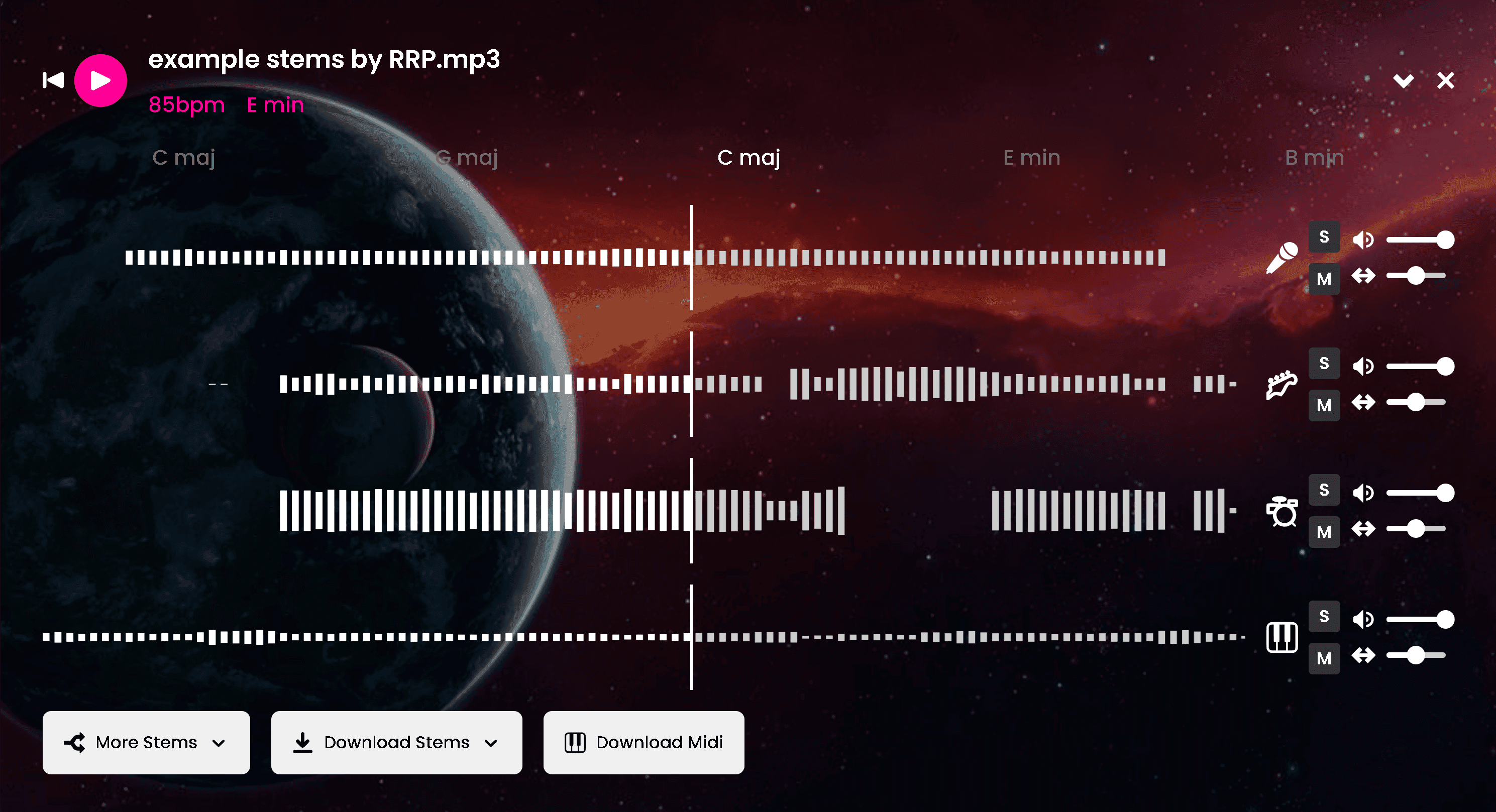 Some finished results from the Fadr Stems Page, ready for download. Some finished results from the Fadr Stems Page, ready for download.